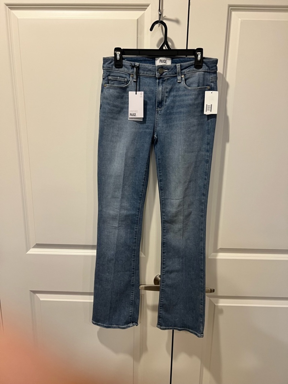 PAIGE Light Blue Flare & Wide Leg Jeans